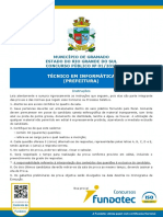 Fundatec 2019 Prefeitura de Gramado Rs Tecnico em Informatica Prova