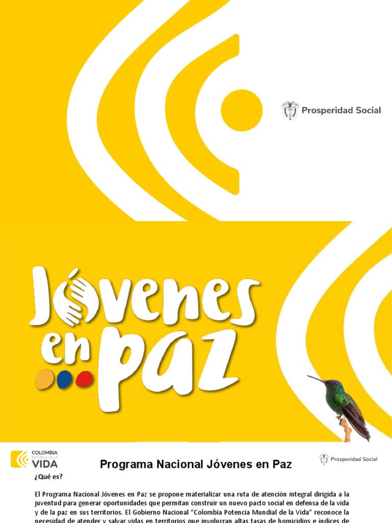 Programa Nacional Jóvenes en Paz | PDF | Trabajo Social