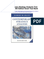 Contemporary Strategy Analysis Text and Cases 9th Edition Grant Test Bank
