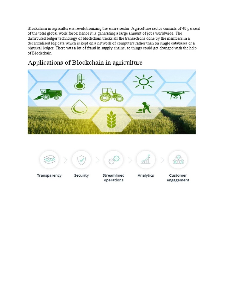 Blockchain In Agriculture Is Revolutionizing The Entire Sector Pdf