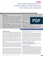 Raman Microspectrometry, An Alternative Method of Age Estimation From Dentin and Cementum