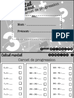 Carnet de Calcul Mental P5