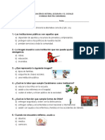 EVALUACIÓN DE HISTORIA INSTITUCIONES 1°