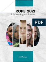 Europe 2021 A Missiological Report