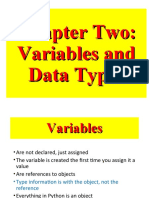 Chapter Two Variables and Data Types