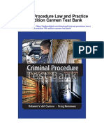 Criminal Procedure Law and Practice 10th Edition Carmen Test Bank
