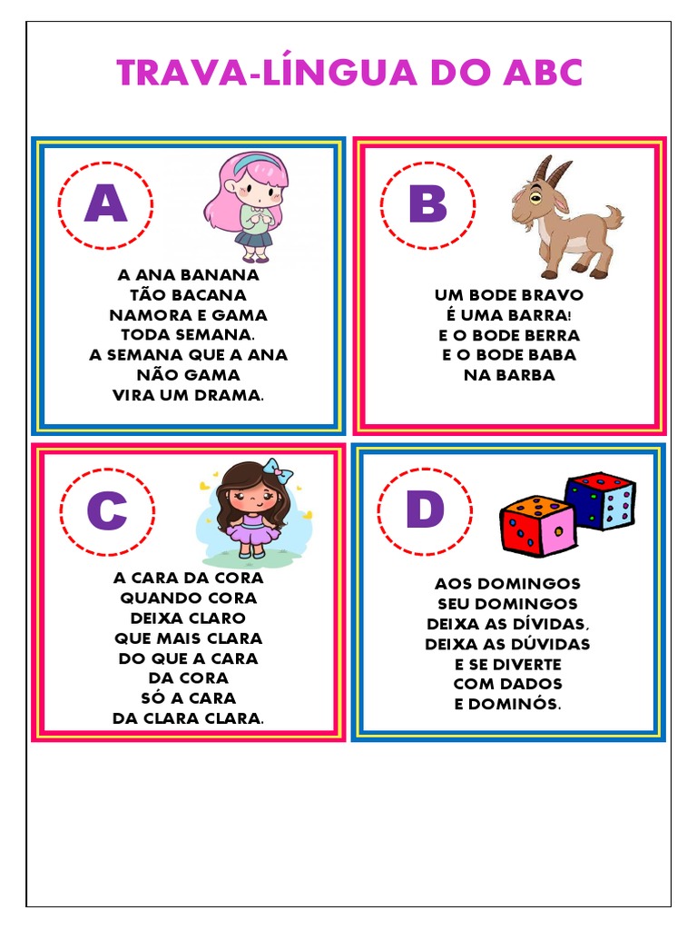 Trava-língua Infantil do ABC | PDF