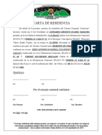 Carta de Residencia