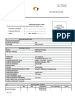 904 401 - Employment Data Form - During Interview