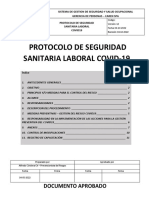 Protocolo Seguridad Sanitaria Laboral Covid19 - Caren SpA V12