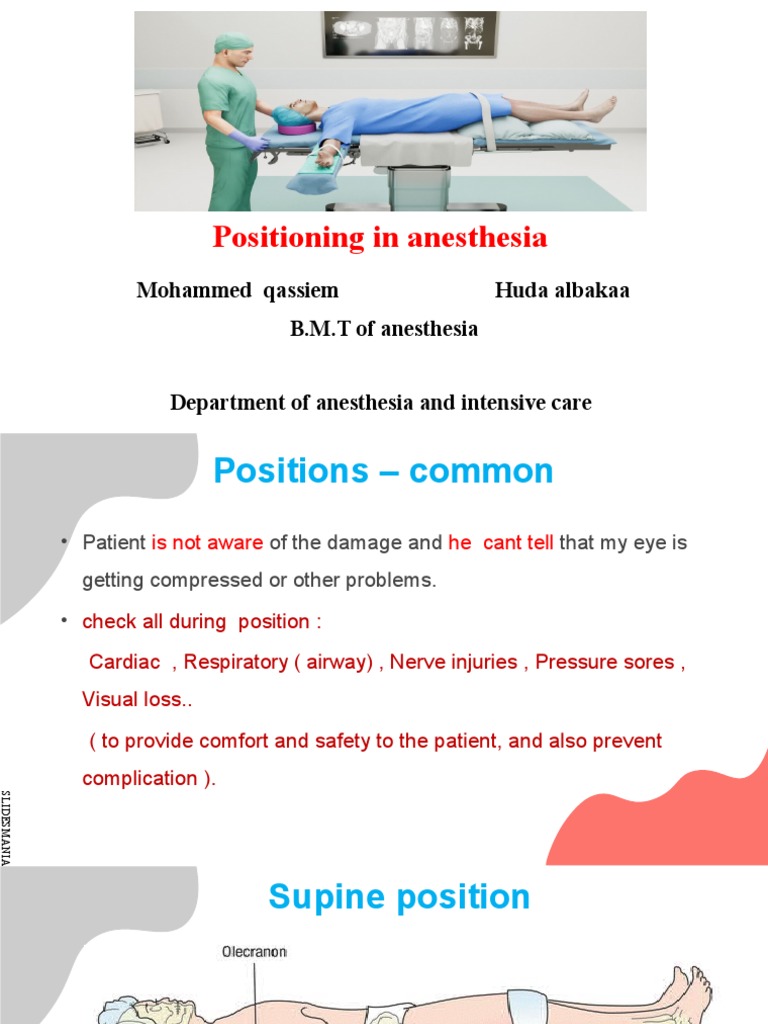 Position in Anesthesia PDF Vein Injury