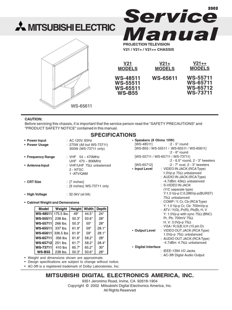 Mitsubishi service manual