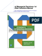 Economics of Managerial Decisions 1st Edition Blair Solutions Manual