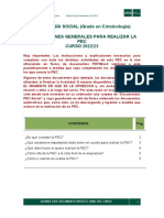 PSICOLOGÍA SOCIAL (Grado en Criminología) Instrucciones Generales para Realizar La PEC CURSO 2022/23