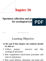 Day 6 Chapter 16 Specimen Collection and Preparation For Serological