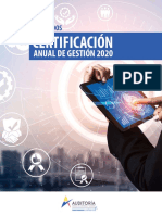 Resultados Certificación Anual de Gestión 2020