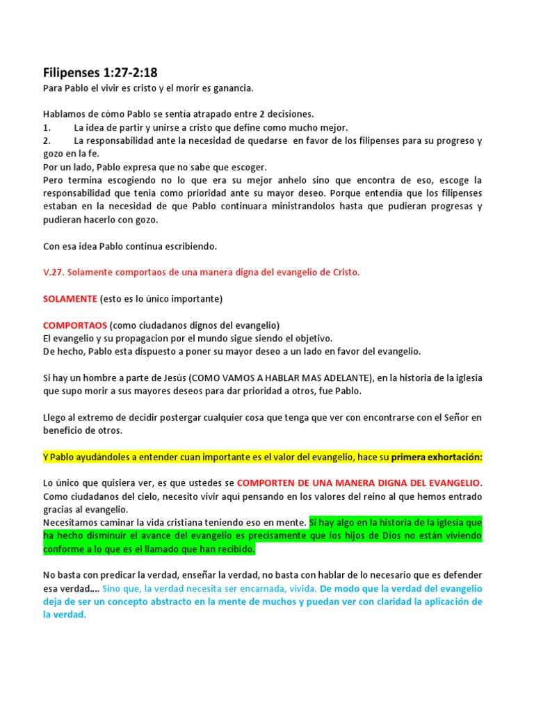 filipenses capítulo 2 versículo 27