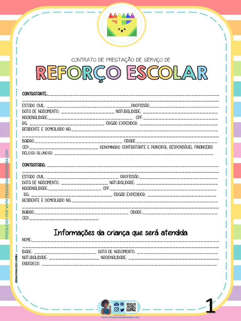 contrato reforço escolar-1 | PDF
