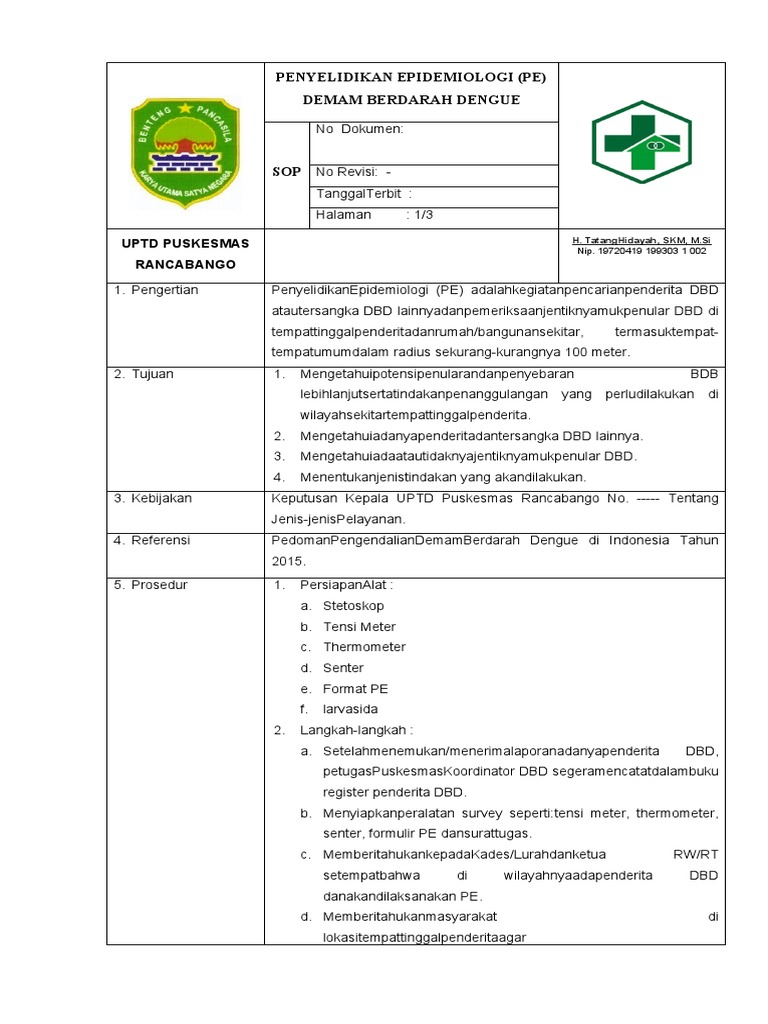 Penyelidikan Epidemiologi DBD | PDF