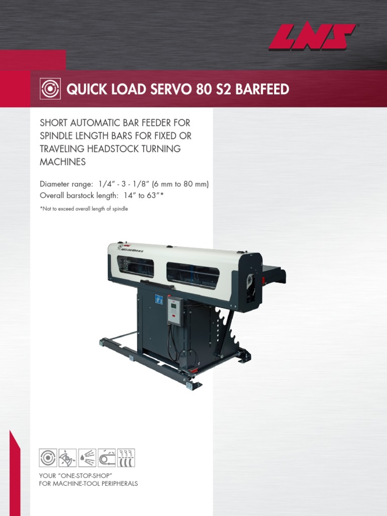 LNS Quick Load Servo 80 S2 BAR FEED | PDF | Electric Motor | Servomechanism