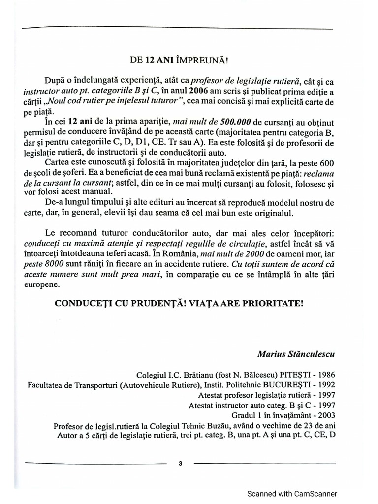 Noul Cod Rutier 2023 Pe Intelesul Tuturor Pentru Obtinerea Permisului ...