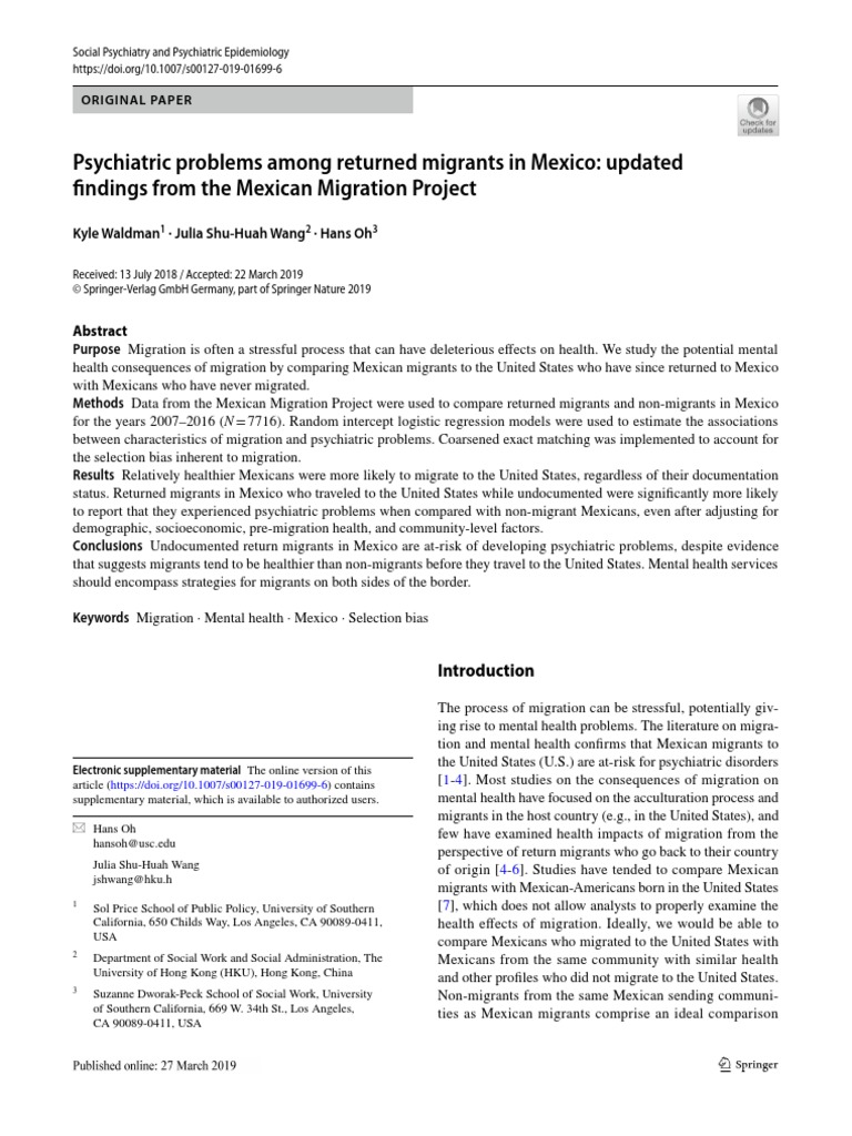 Waldman 2019 PDF Mental Disorder Psychiatry