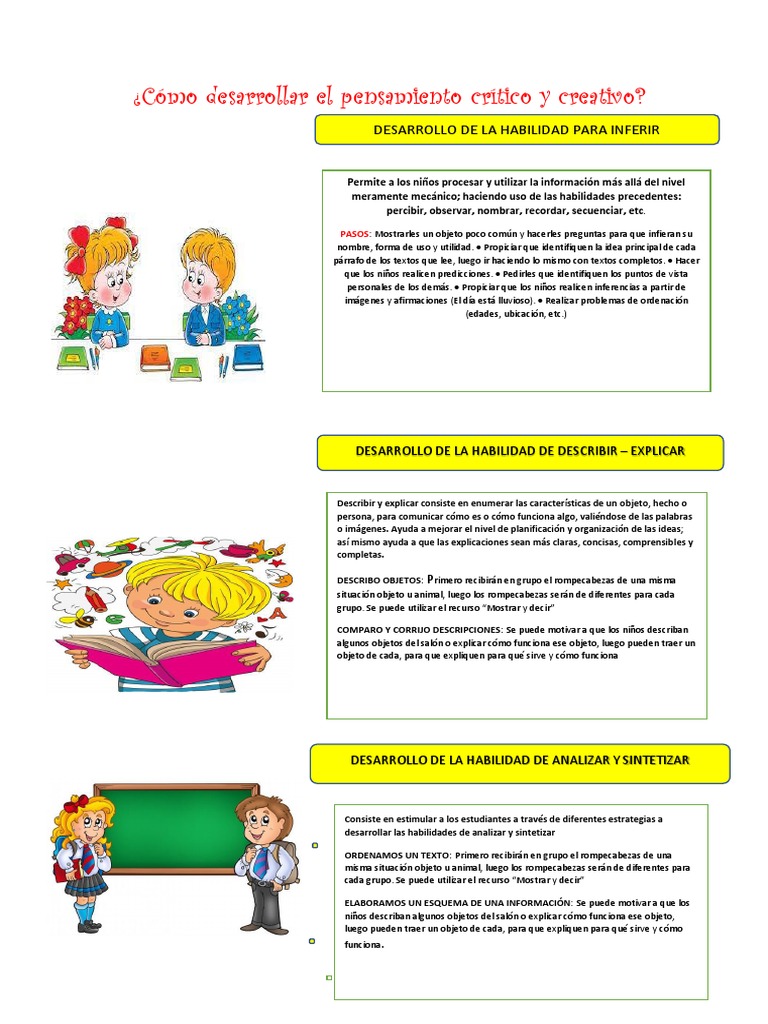 Desarrollando Pensamiento Crítico y Creativo | PDF | Pensamiento ...