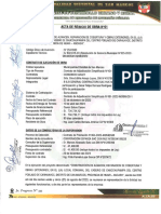 Acta de Reinicio de Obra N°01 PDF