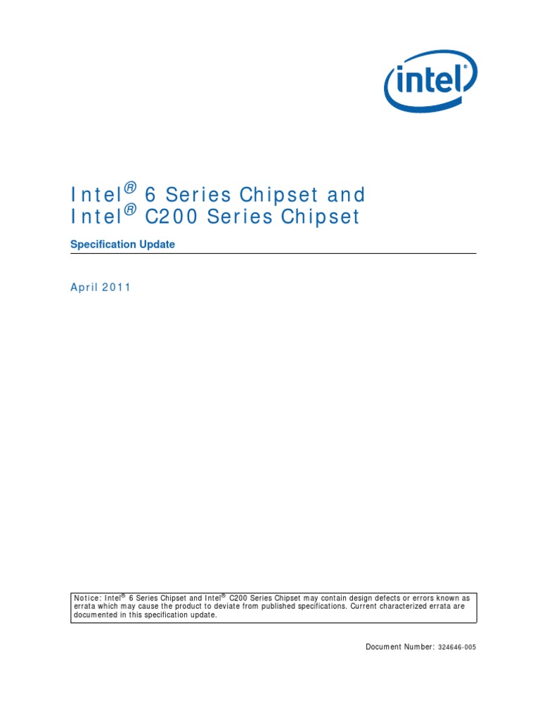 Intel 6 Series Chipset Specification Update PDF Usb Hdmi