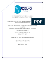 Efectos de La Transferencia de Calor en La Calidad y Seguridad de Los Alimentos