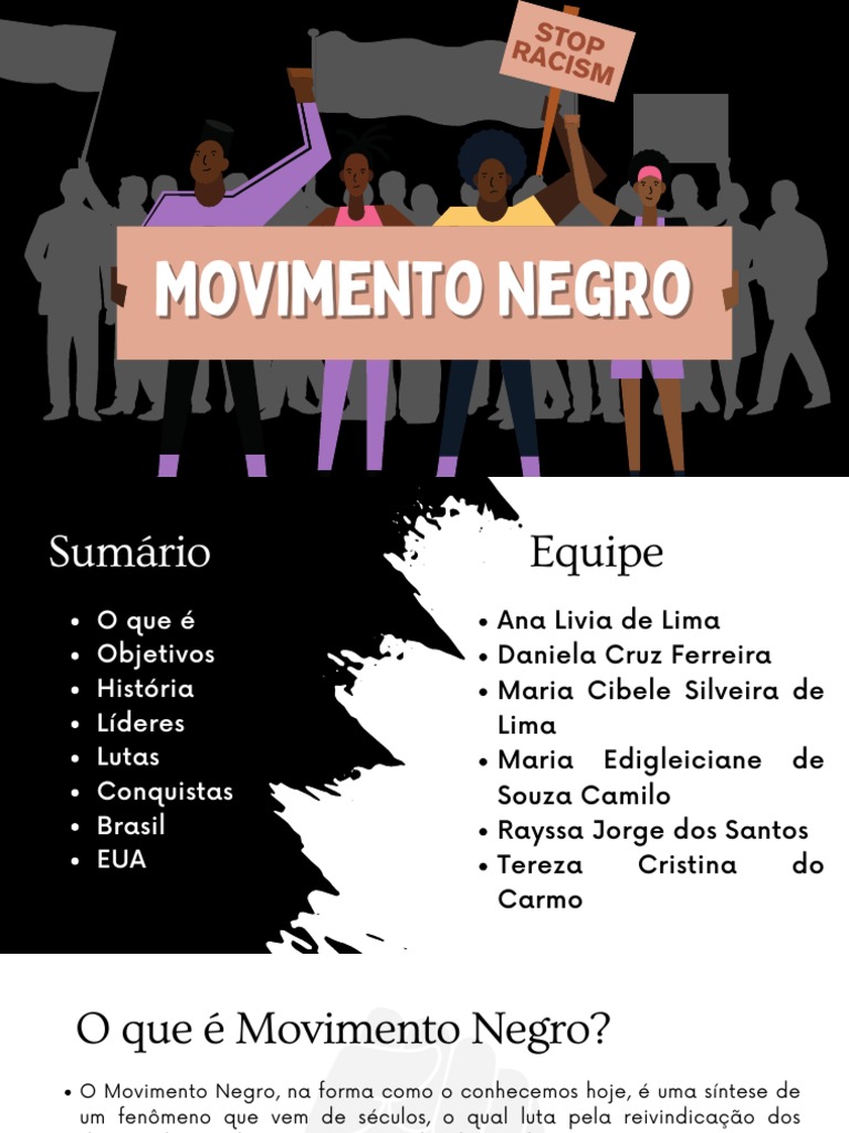 Conquistas do Movimento Negro no Brasil | PDF | Política e raça ...