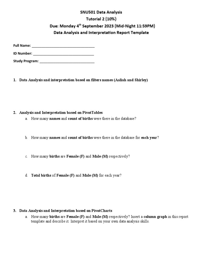 Data Analysis Report Guide | PDF