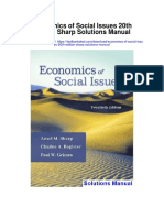 Economics of Social Issues 20th Edition Sharp Solutions Manual