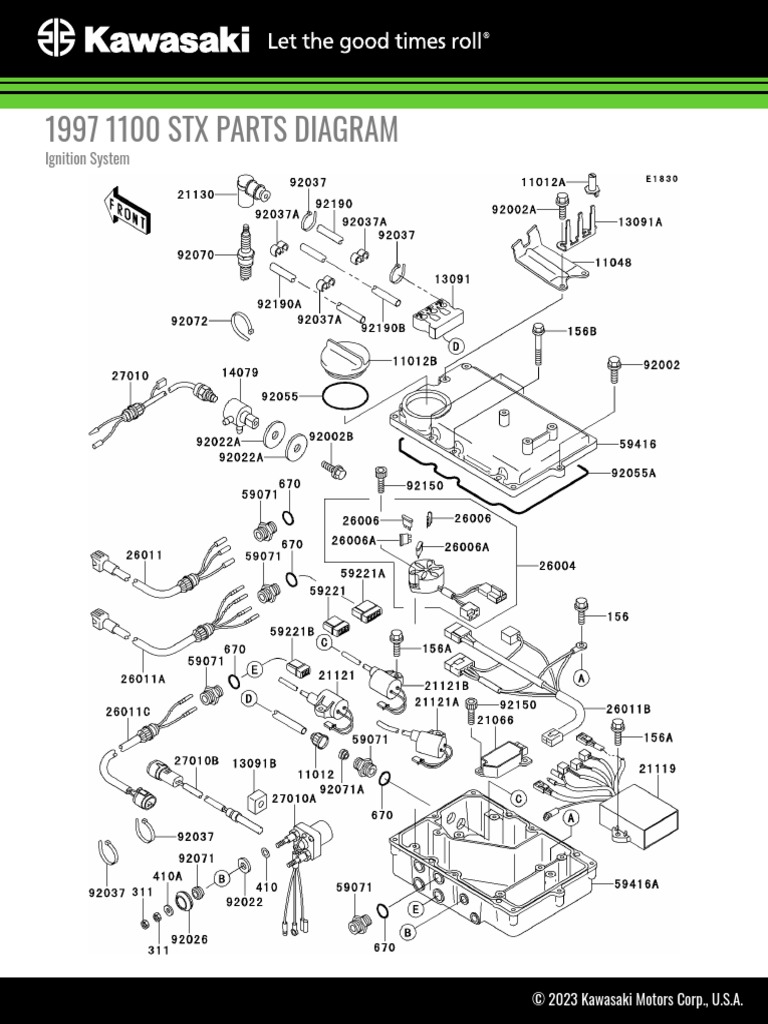 1997 1100 STX Ignition System | PDF | Components | Internal