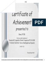 Certificate PC210-M0