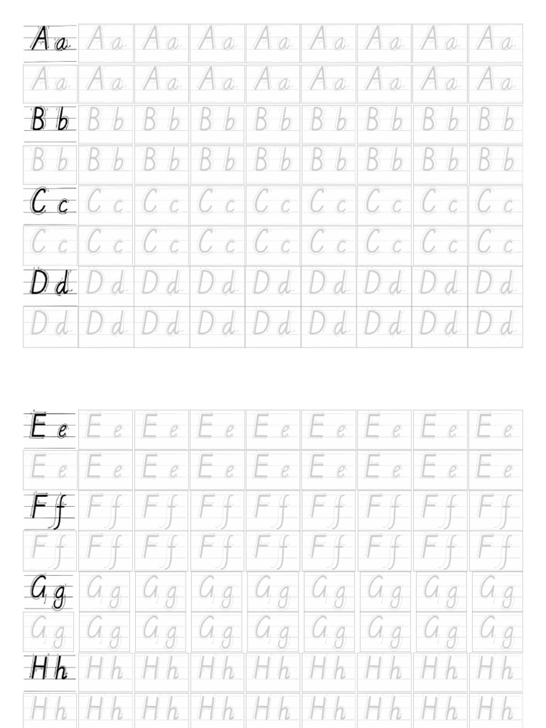 26个英文字母大小写描红练习字帖 | PDF
