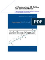 Essentials of Econometrics 4th Edition Gujarati Solutions Manual