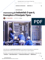 Manutenção Industrial - O Que É, Exemplos e Principais Tipos