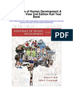 Essentials of Human Development A Life Span View 2nd Edition Kail Test Bank