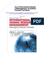 Essentials of International Human Resource Management 1st Edition Thomas Test Bank