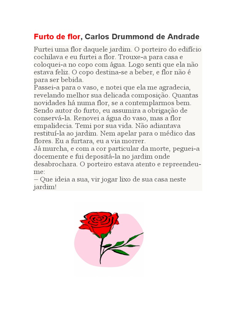 Crônica do Furto de uma Flor | PDF