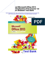 Enhanced Microsoft Office 2013 Illustrated Introductory First Course 1st Edition Beskeen Test Bank