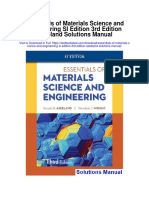 Essentials of Materials Science and Engineering Si Edition 3rd Edition Askeland Solutions Manual