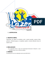 Lazer Itinerante - Projeto