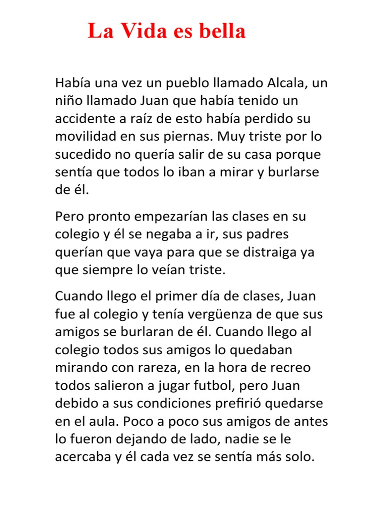 La Vida Es Bella PDF