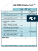 Actualización Plan de Tutoría Aula