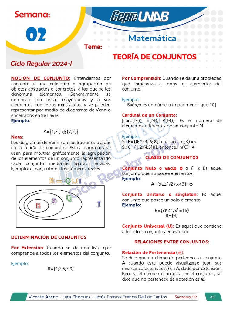 Conjuntos para Segundo Grado PDF | PDF | Conjunto (Matemáticas ...