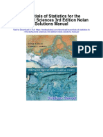 Essentials of Statistics For The Behavioral Sciences 3rd Edition Nolan Solutions Manual