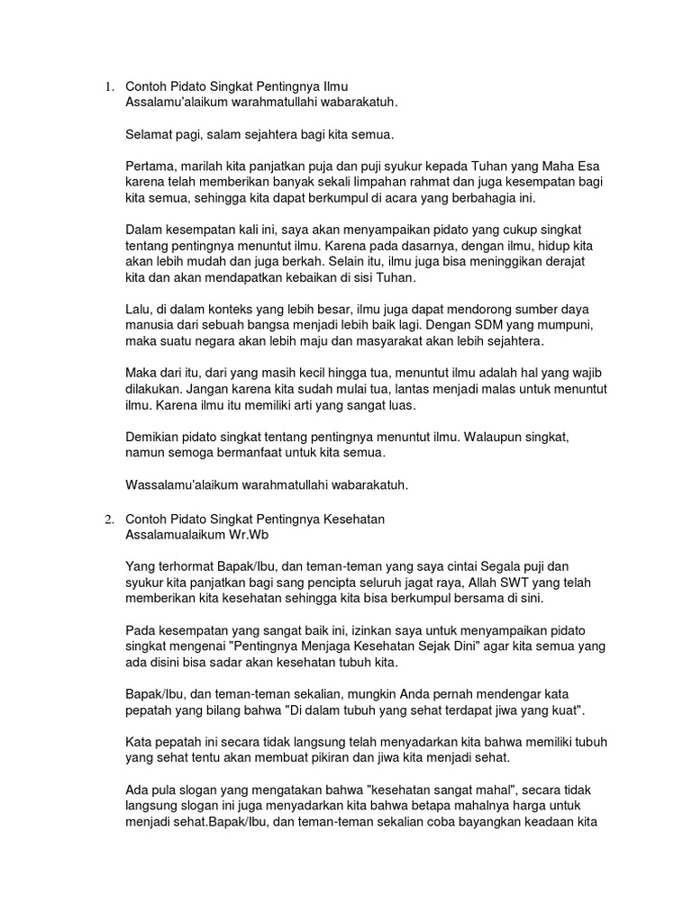contoh pidato sekolah PDF