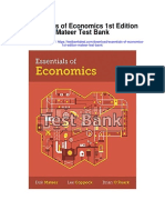 Essentials of Economics 1st Edition Mateer Test Bank